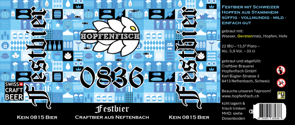 Hopfenfisch 0834 Swiss Pils Craftbier