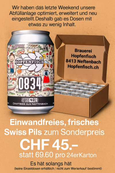 Hopfenfisch 0834 Swiss Pils Craftbier